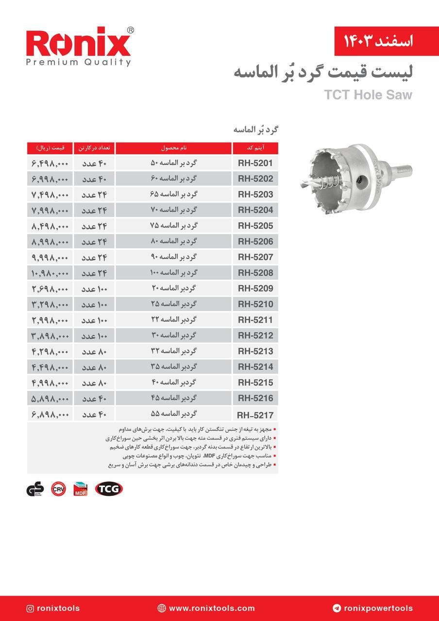 لیست قیمت اسفند 1403
