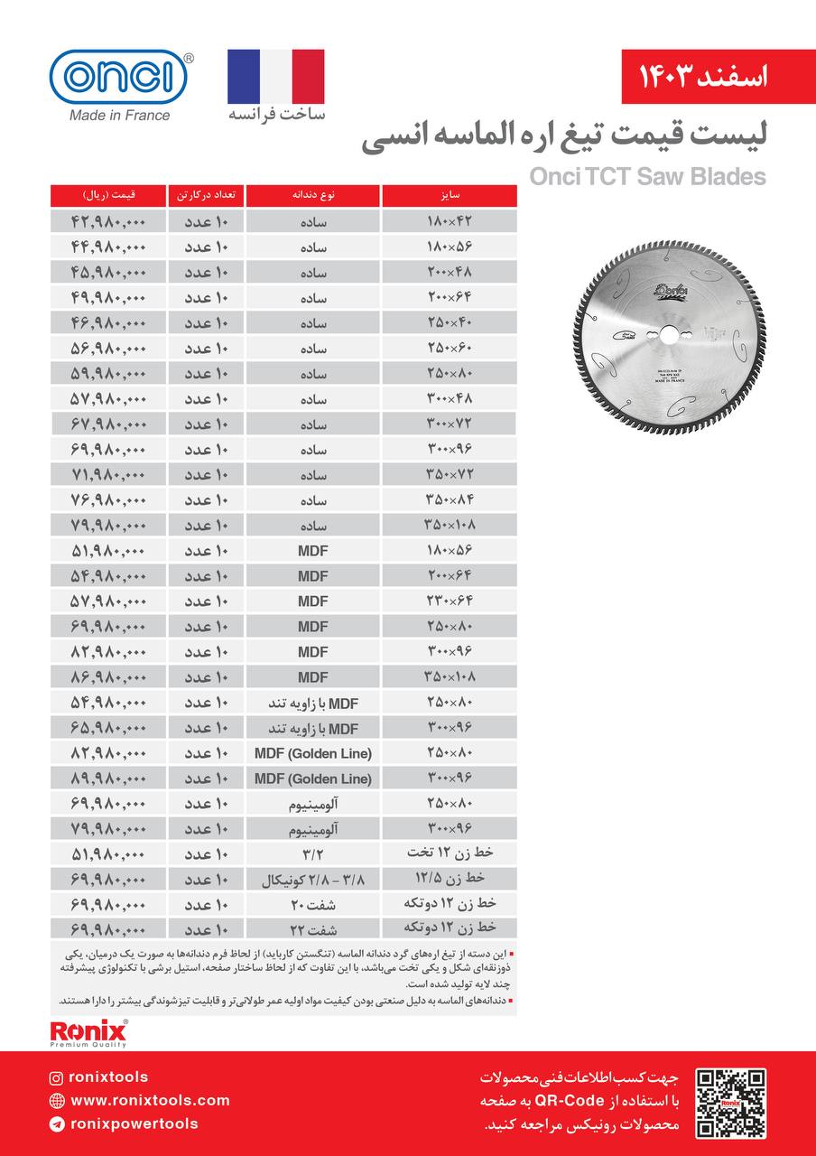 لیست قیمت اسفند 1403