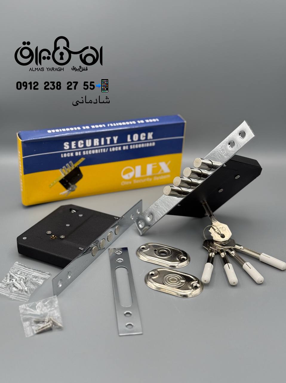  قفل ۴لول olex ۵کلید۴پر،مغزی برنج،کیفیت عالی،⭐️ کارتن۵۰عدد قیمت دست اول ارسال بار تا باربری رایگان خ