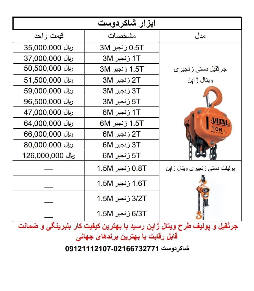 صورت جدید جرثقیل طرح ویتال 