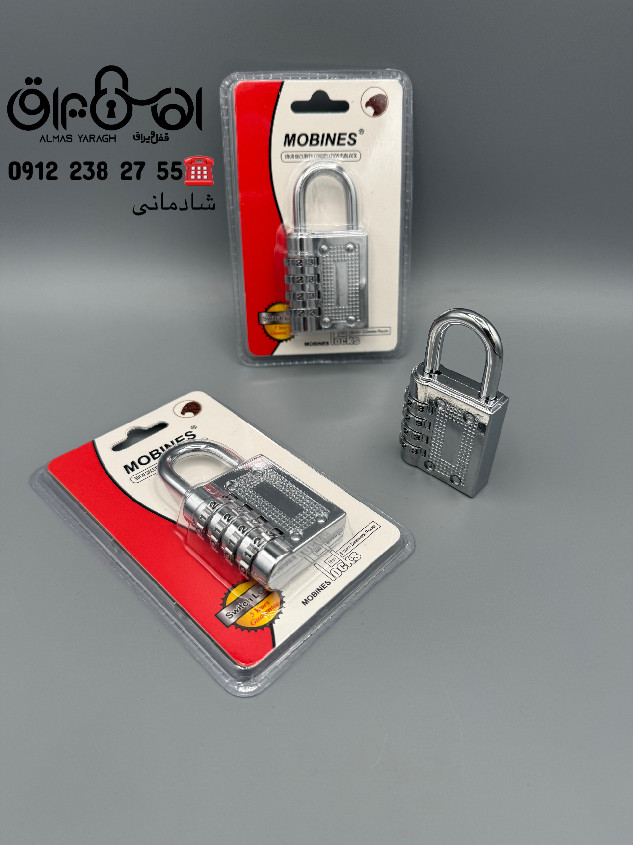  ⭐️قفل اویز رمزدار استیل سایز ۴۰ مبینس⭐️ کیفیت عالی،۴رمز-با ضمانت بسته بندی وکیوم کارتن:۱۲۰عدد قیمت 