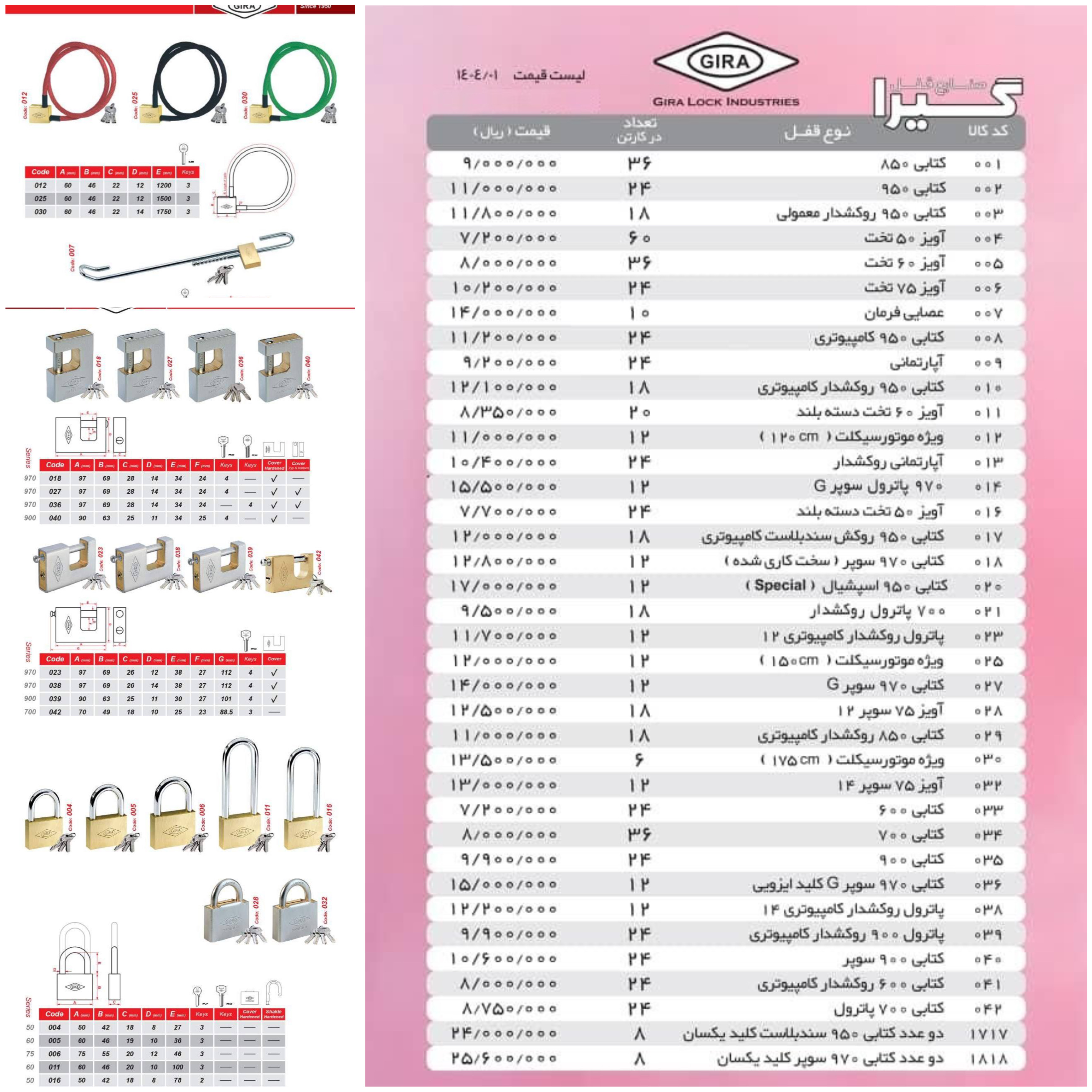  ⭐️لیست قیمت محصولات شرکت گیرا⭐️ ارسال بار تا باربری رایگان خرید کارتنی دارای تخفیف ارسال همه روزه ب