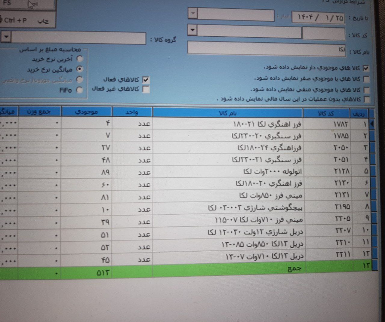  موجودی بار لکا 