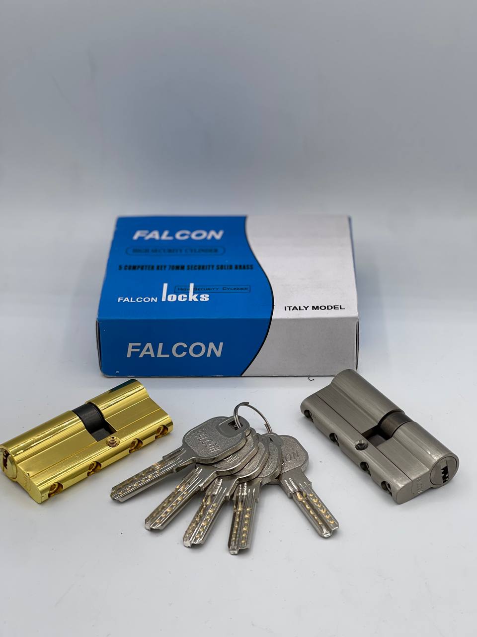 سیلندر۷کامپیوتری تمام برنج تسمه فولادی ضد سرقت (FALCON(MODEL ITALI