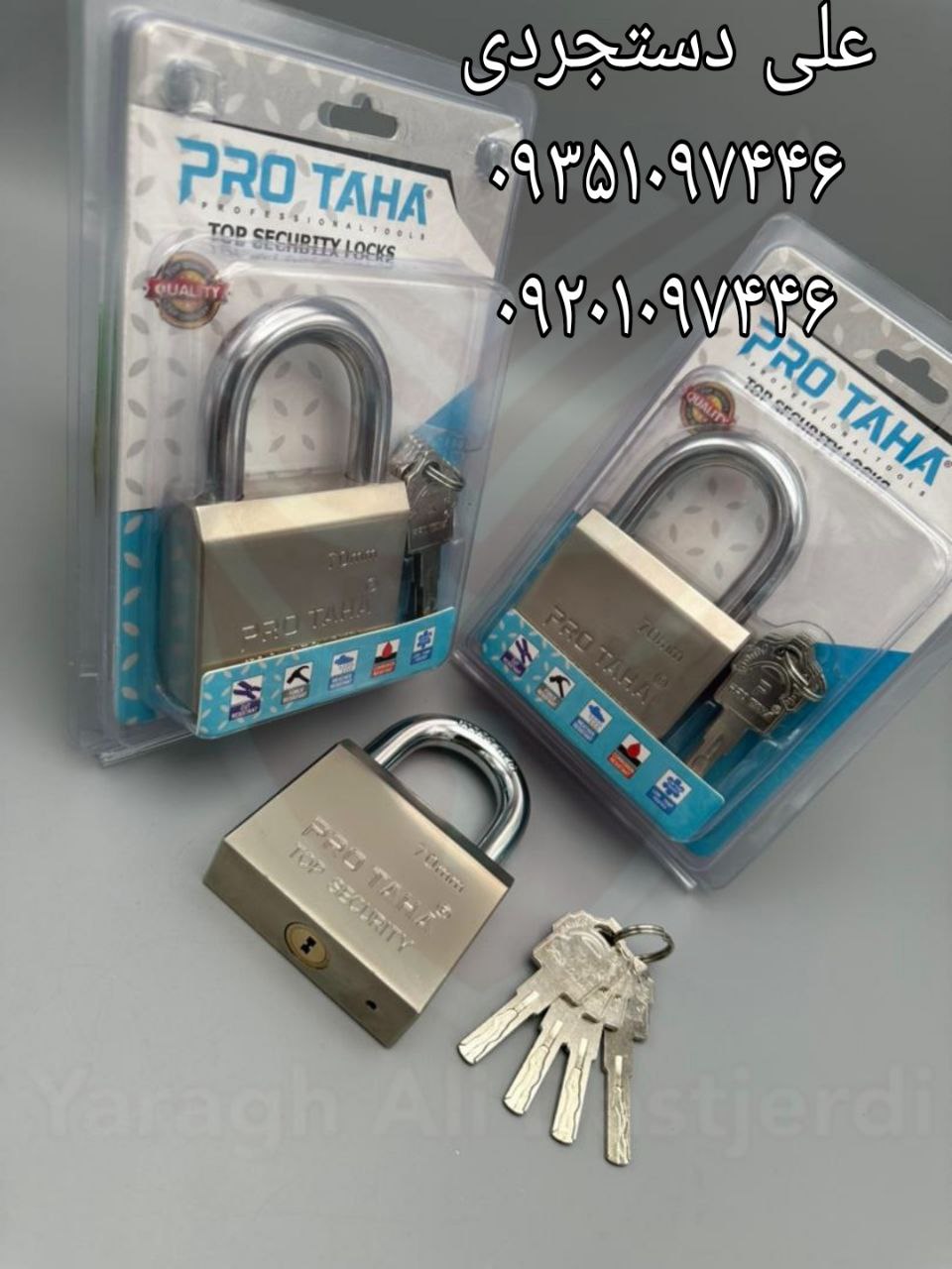 قفل آویز ۷۰ لوکس کلید ماری پروطاها PRO TAHA کارتن ۴۸ عدد