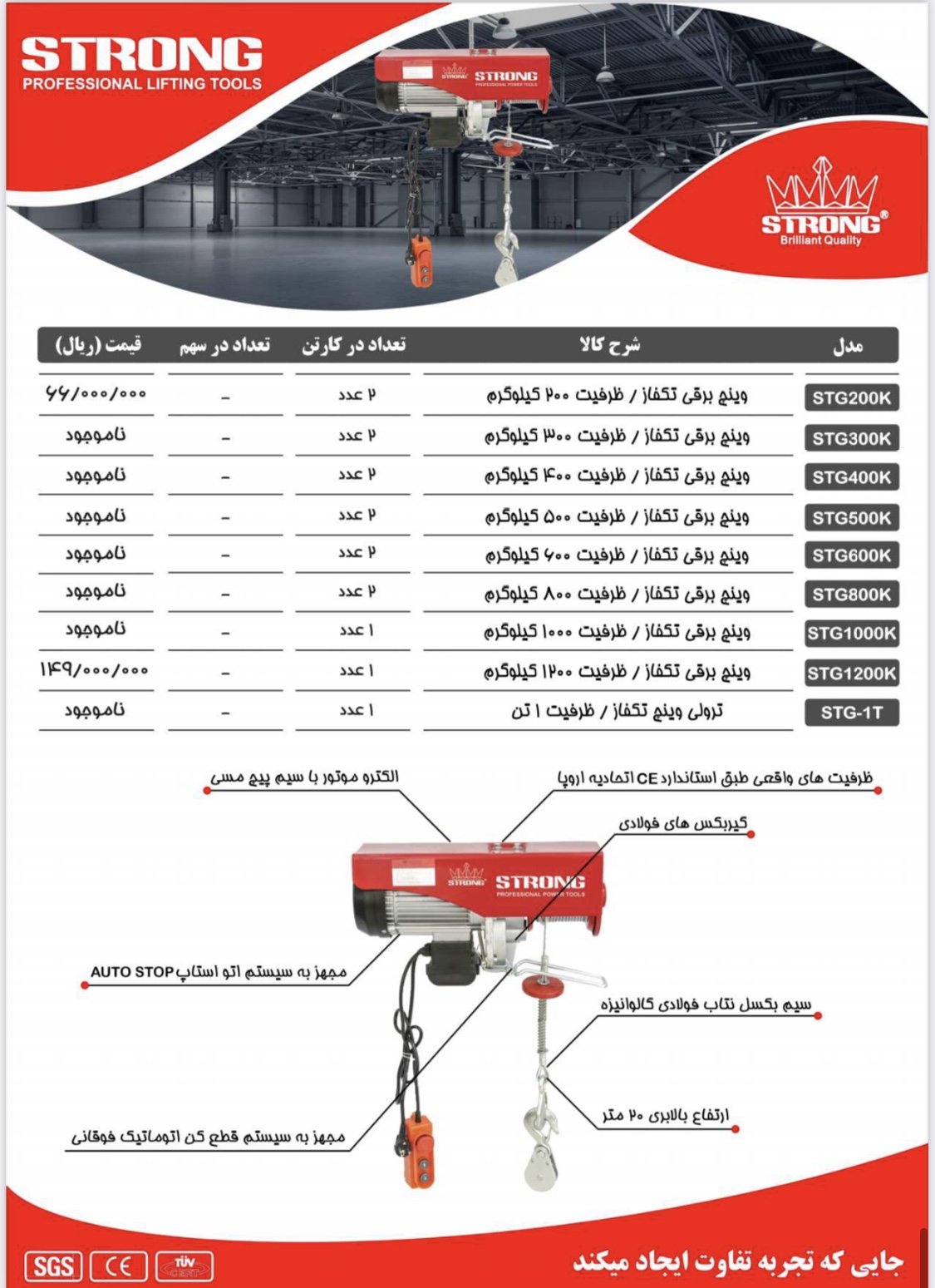 نماینده رسمی فروش محصولات #استرانگ #لیست قیمت دارای #درصد#تخفیف برای همکاران میباشد توجه: فروش به صو