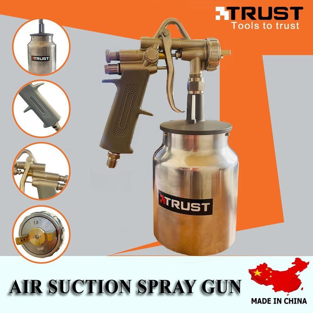 پیستوله رنگ پاش کاسه زیر فلزی دوتنظیم (تراست)