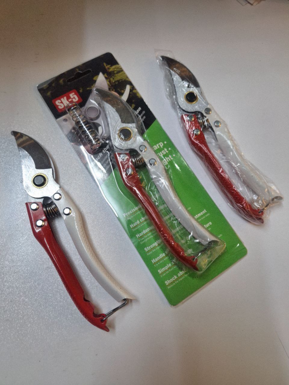  قیچی باغ دسته دو رنگ با فنر اضافه