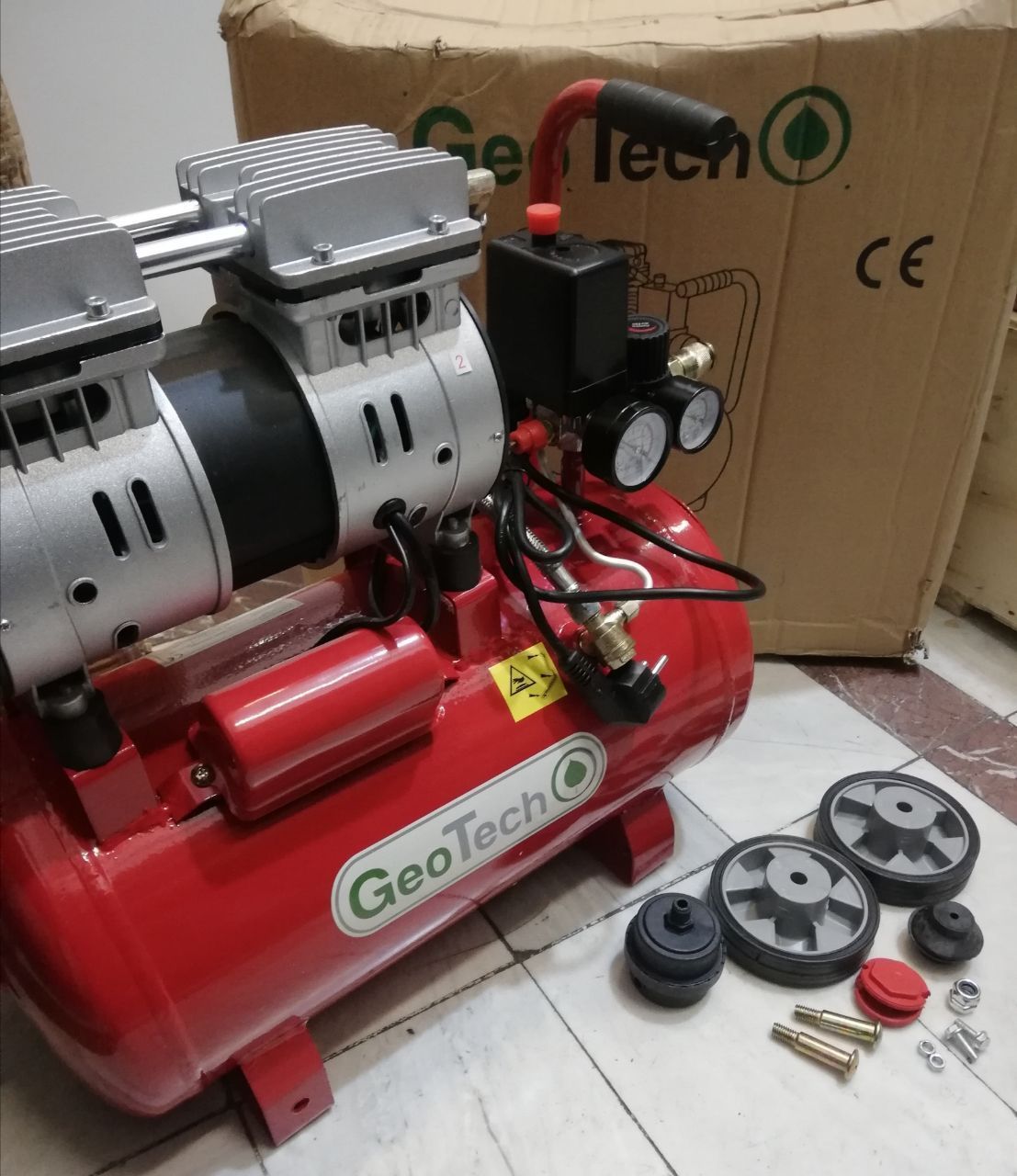  کمپرسور باد 25 لیتری سایلنت Geo Tech
