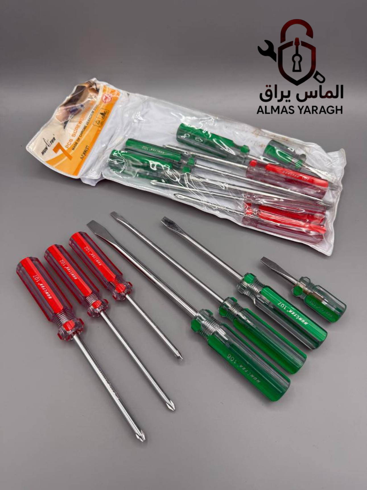 ⭐پیچ گوشتی شیشه ای کیفی ۷عددی هانتر ⭐ قیمت: ۱۹۵ت کیفیت درجه۱ کارتن:۶۰ سری تعهد ما: موجودی دائمی اجنا