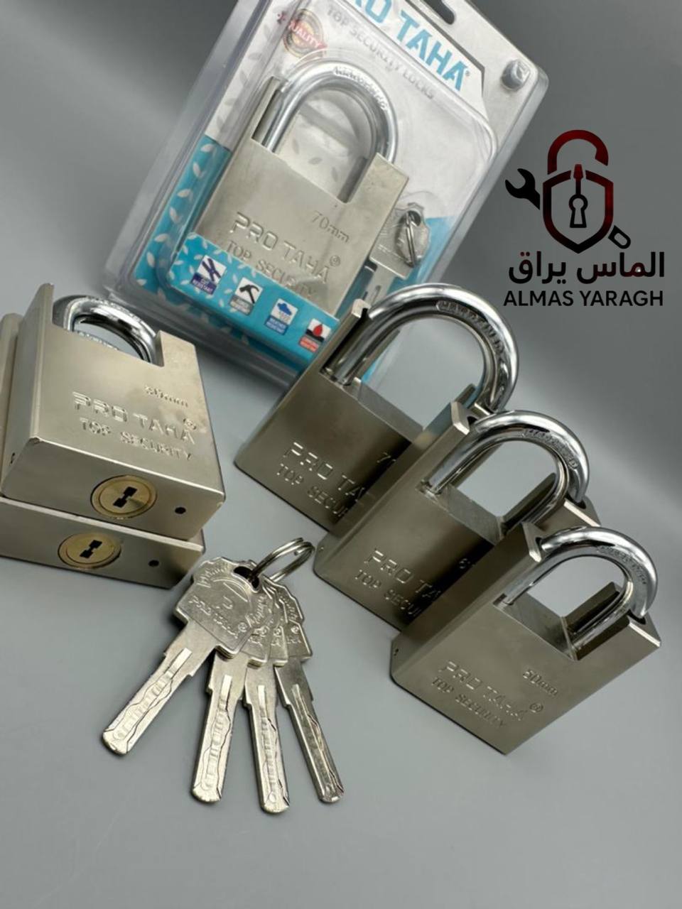 قفل آویز گاردی PRO دو مدل کلید ماری و کلید ناودانی⭐ سایز۵۰-۶۰-۷۰⭐ کارتن:۴۸عدد⭐ قیمت:…… تعهد ما: موجو