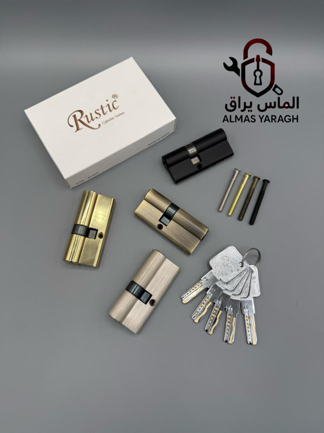  ⭐️سیلندر ۷ تمام برنج جعبه کادویی روستیک⭐️ کلید شیار ماری(خاص) ⭐️ رنگ:ساتن-طلایی-زیتونی-مشکی⭐️ کارتن