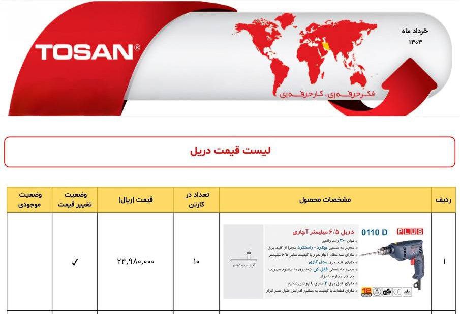 دریل ۰۱۱۰d توسن 