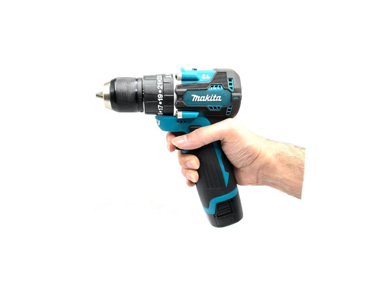 ⭐️ دریل شارژی ۲۴ ولت دوباتری چکشی براشلس طرح ماکیتا