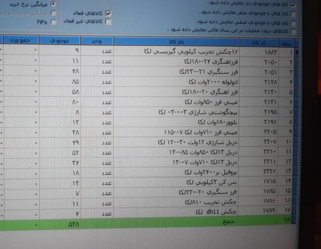 موجودی بروز ابزاربرقی لکا 