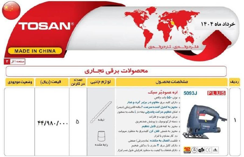 عمودبر ۵۰۹۳ توسن 
