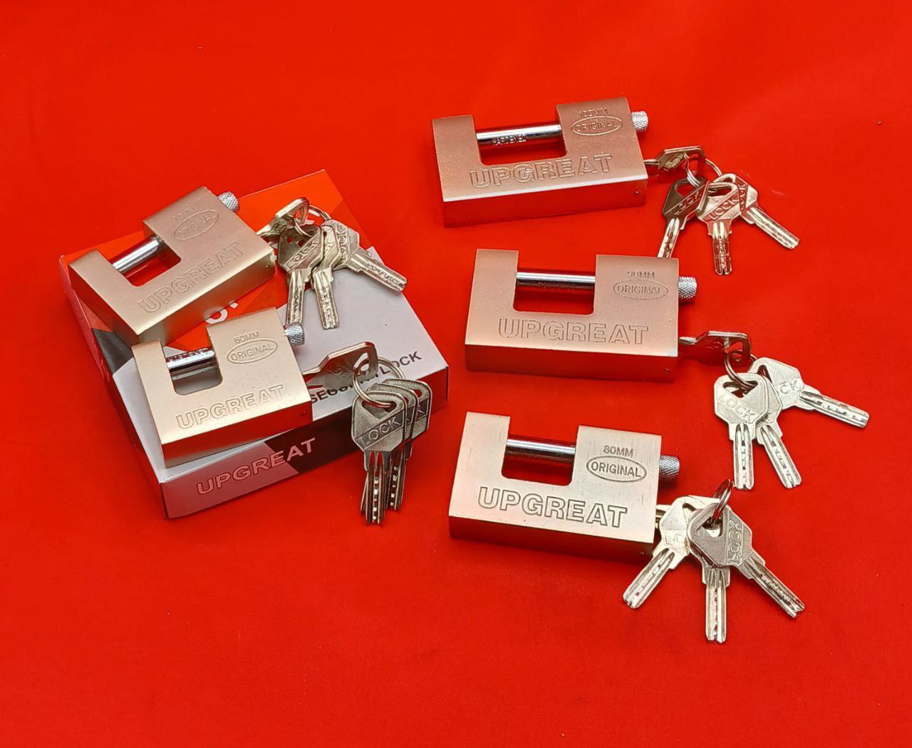 ⭕️قفل کتابی فولادی میله کلید یکطرف 