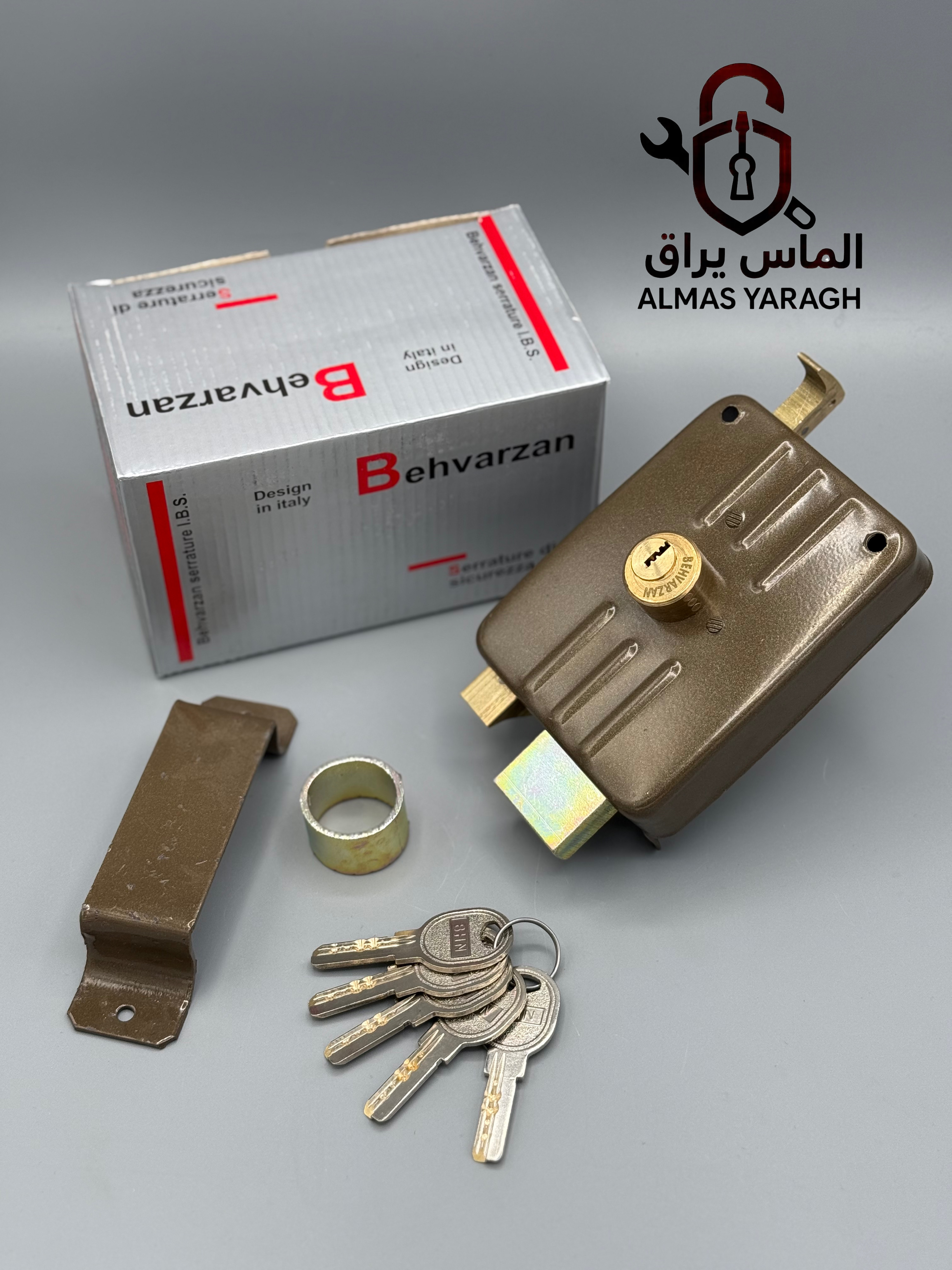  ⭐️قفل حیاطی طرح ایزو کلید کامپیوتری بهورزان⭐️ کلید برنج⭐️ مغزی کامل برنج⭐️ زبانه برنج⭐️ کارتن:۲۴عدد