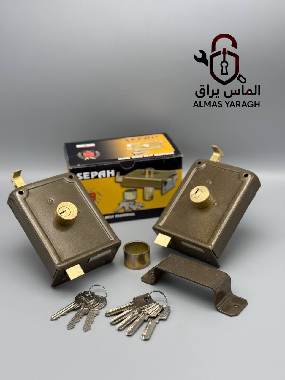  ⭐️قفل حیاطی کلید کامپیوتری و کلید ساده سپه⭐️ کلید برنجی⭐️ مغزی کامل برنج⭐️ زبانه برنج⭐️ کارتن:۲۴عدد