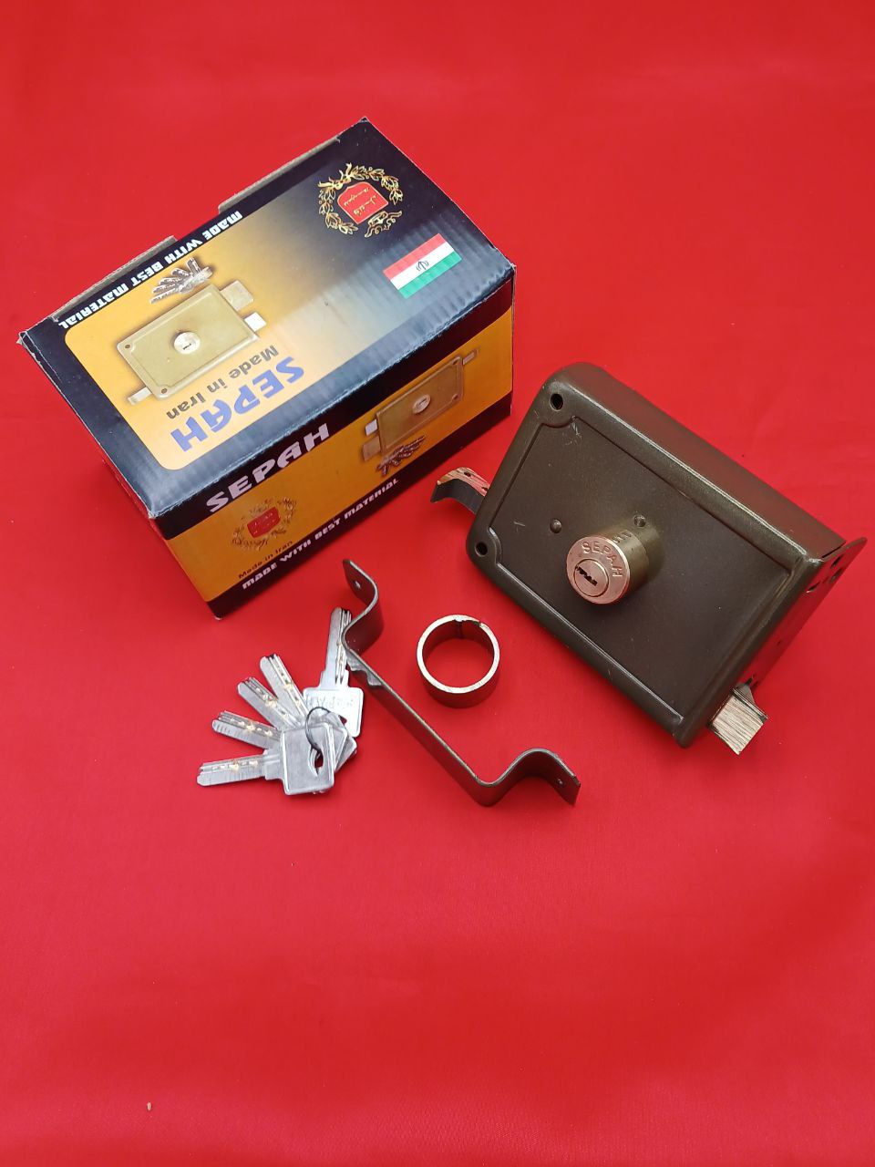 ⭕️قفل حیاطی کلید کامپیوتری مارک سپه با مقابلی