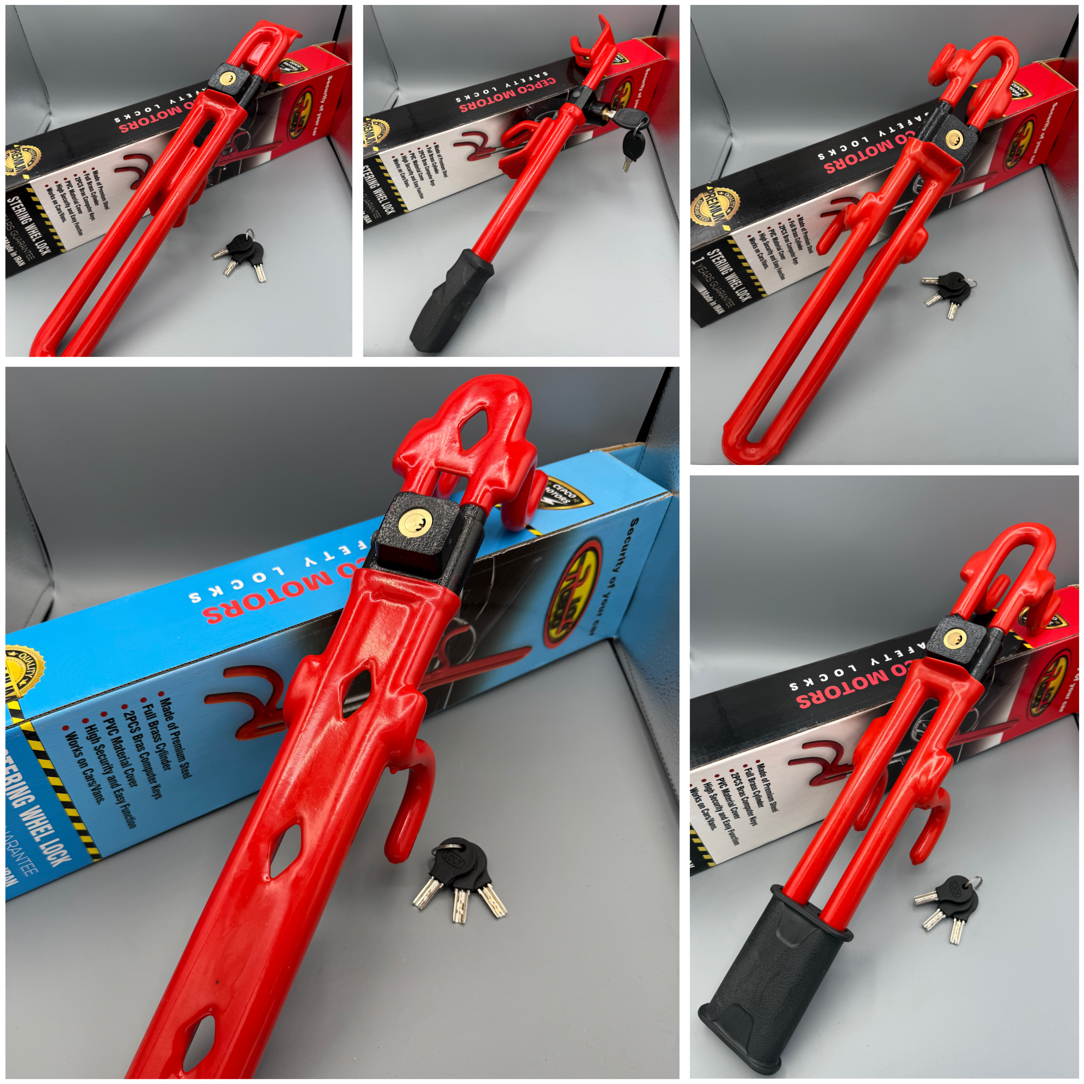  پخش دست اول قفل فرمان های ROBO ۵ مدل:دوبل کلاغی-دوبل چنگکی-دوبل چنگکی دسته دار-دوبل شبکه-کلاغی ضخیم