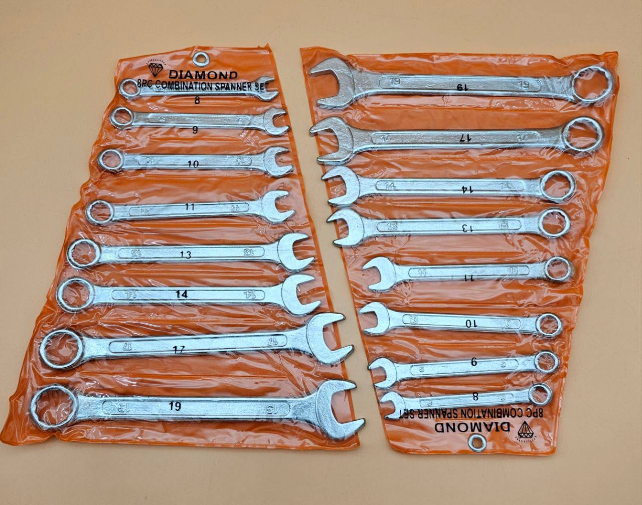 آچار یکسررینگی ۸ عددی 