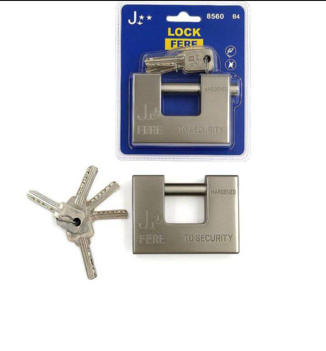  قفل کتابی 94 فولادی شرکتی فرل وزن 1/100 پنج کلید ویژه مغزی کامل برنجی داخل وکیوم بسته بندی شکیل کار