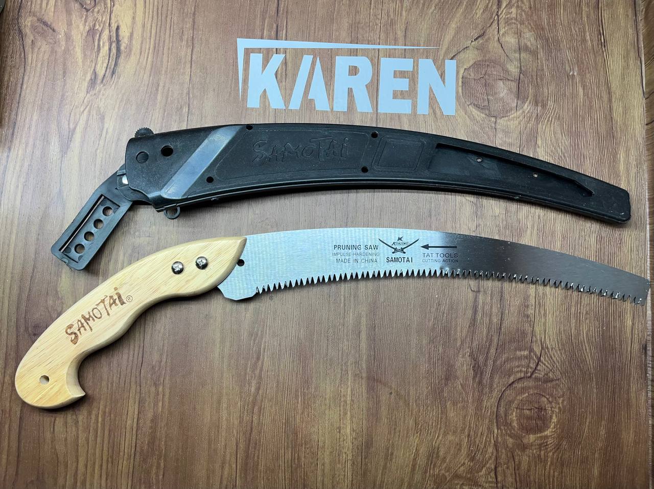 اره طرح سامورایی دسته چوبی