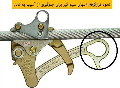فروش قورباغه يا سيم گير كابل كشي براي گرفتن سيم يا كابل لخت هوايي و يا براي مهار كردن كابل فولادي خو