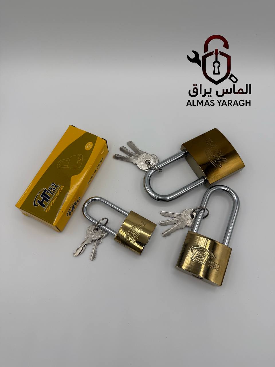  ⭐️قفل آویز پایه بلند HT252 ⭐️ سایز:-۳۸-۵۰-۶۳⭐️ میله ضخیم،کیفیت درجه۱،سنگین،با ضمانت⭐️ تعهد ما: موجو