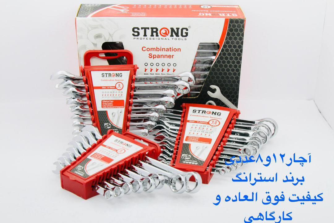 توزیع آچار یکسررینگ ١٢ عددی پلکانی درجه یک STRONG 