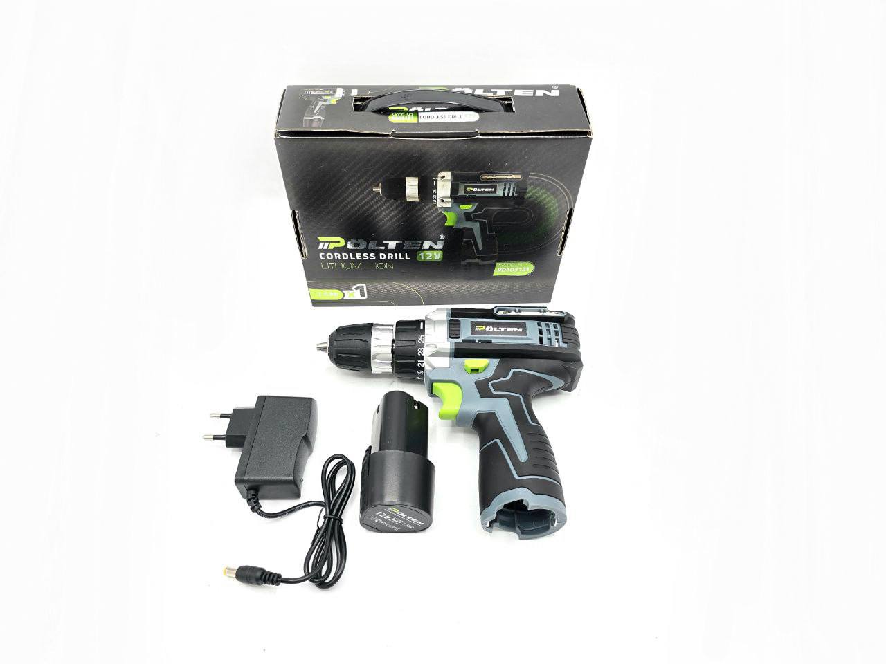 ⭐️ دریل شارژی ۱۲ ولت تک باتری پولتن 