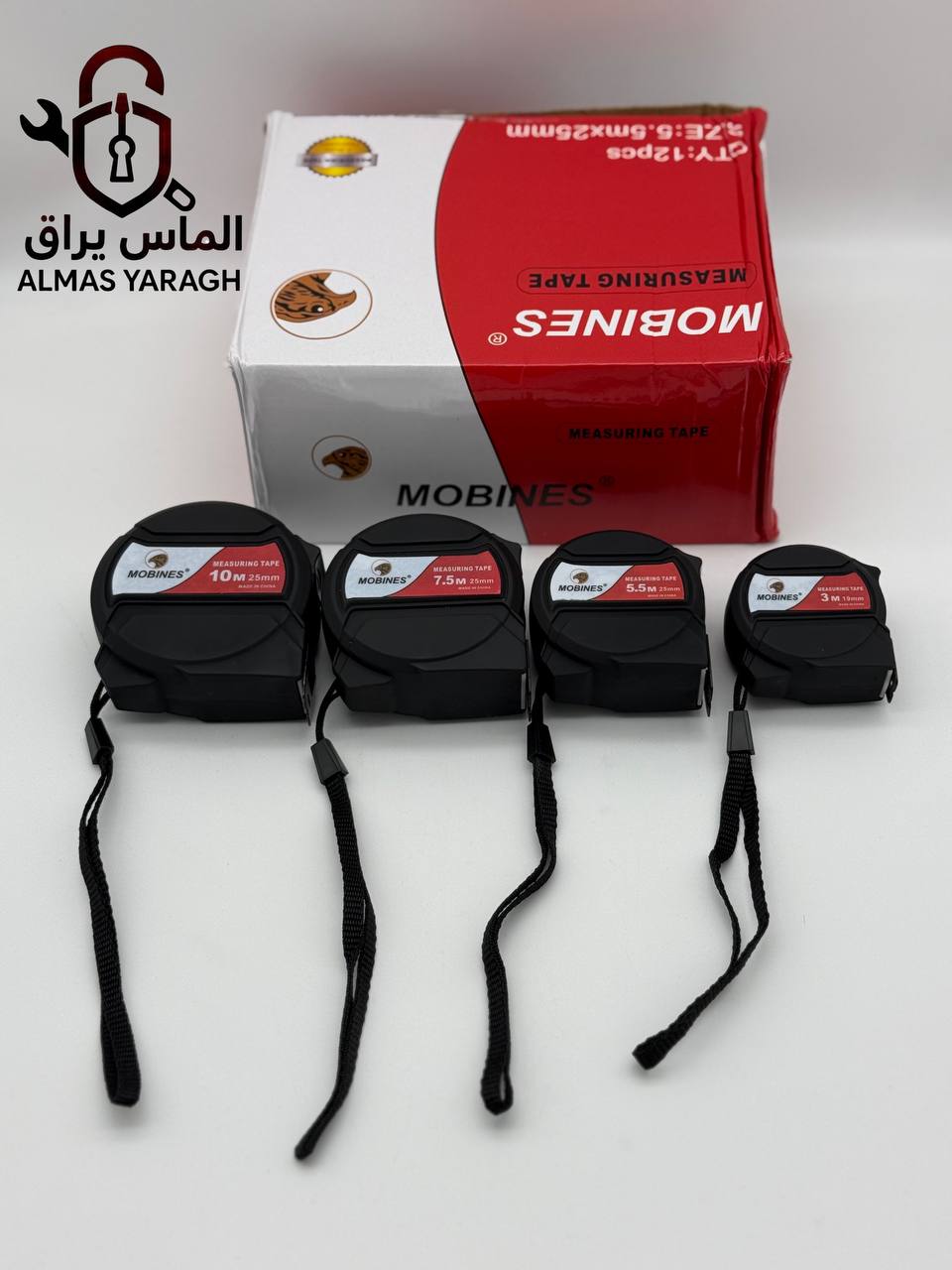  ⭐متر های روکش دار درجه۱ MOBINES ⭐ کیفیت عالی -سنگین-با ضمانت ۳ متر تعداد درکارتن: ۱۹۲عدد ۵/۵متر تعد