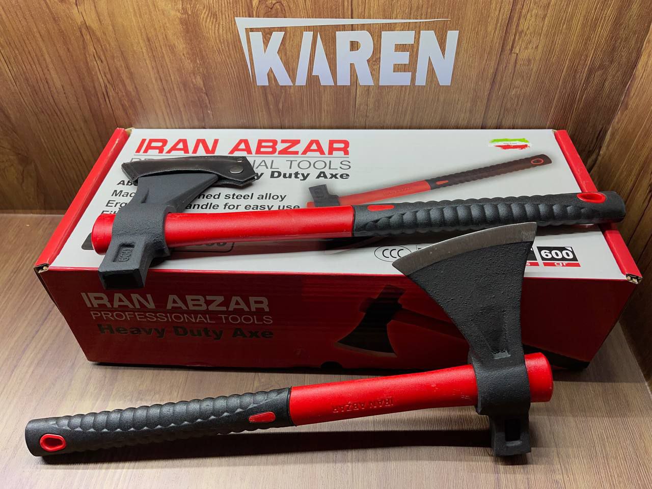 تبر ۶۰۰ گرمی دسته فایبر ایران ابزار