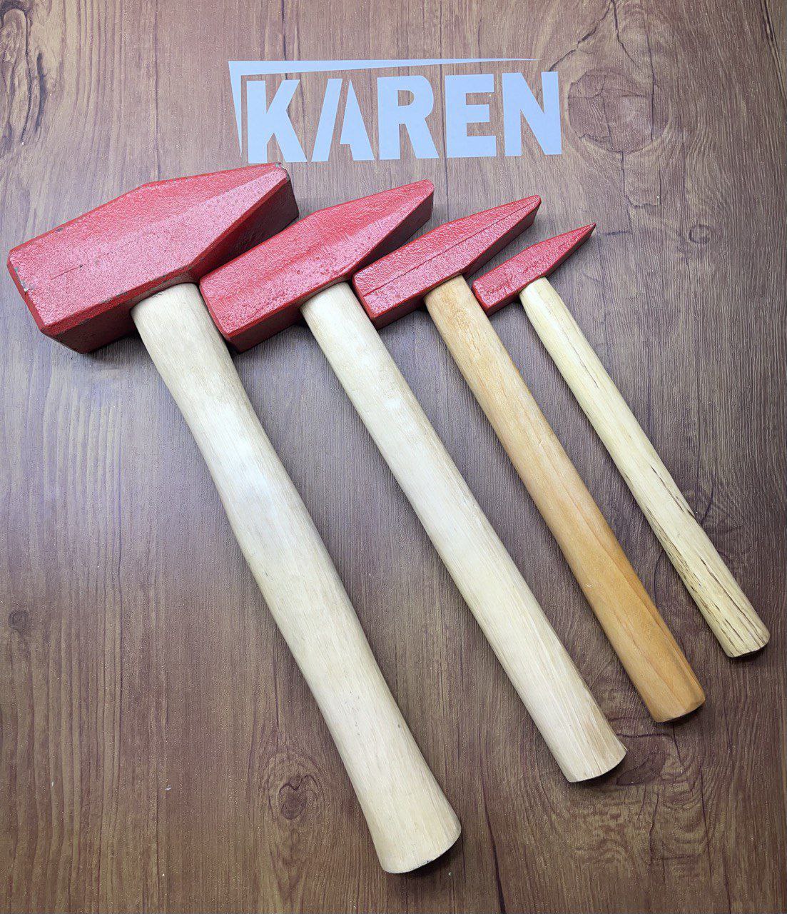 چکش ۱۰۰-۲۰۰-۳۰۰-۵۰۰-۱۰۰۰-۱۵۰۰-۲۰۰۰-۳۰۰۰گرمی دسته چوبی