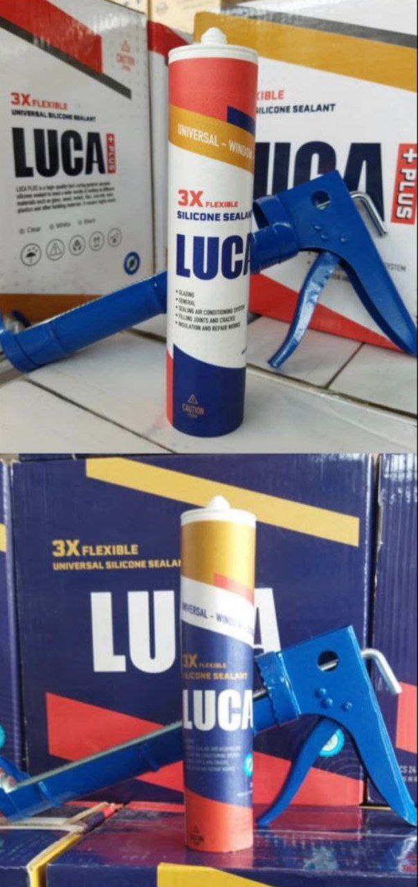 سیلیکون 260 و 320 گرمی شفاف لوکا همراه با گانه و دستکش 