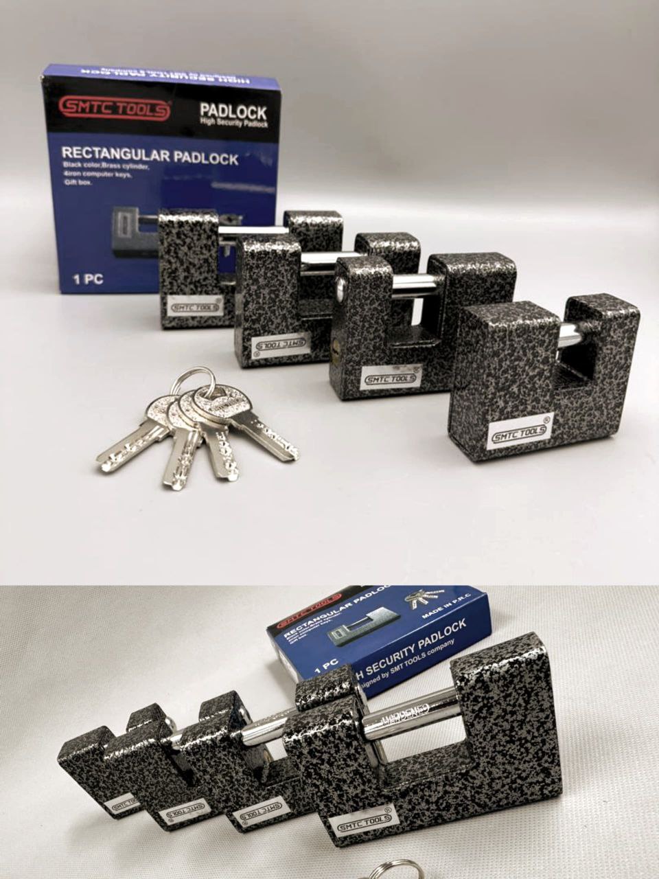 قفل کتابی چکشی روکشدار S.M.T سایز 80=90=100 مغزی کامل برنجی کارتن 48 و 36 عددی قیمت دست اول لینک کان