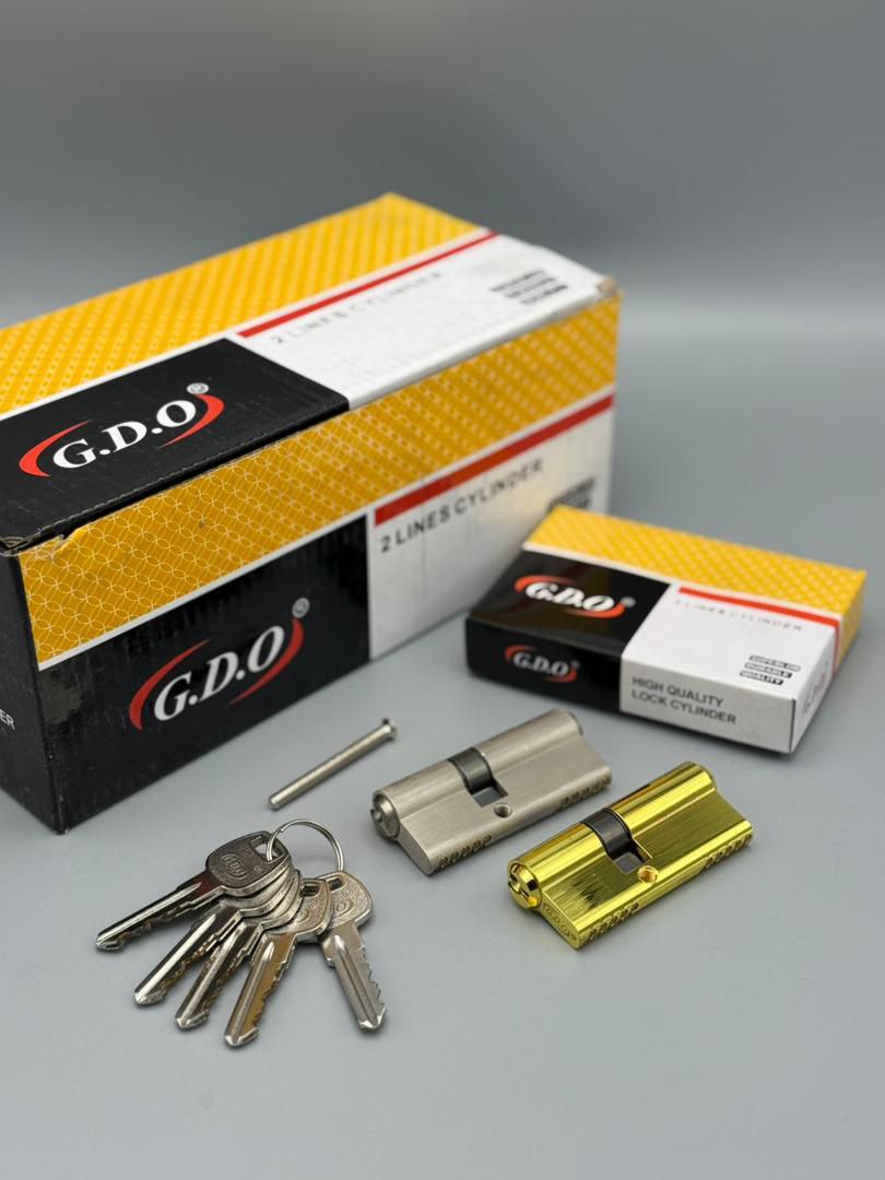  سیلندر 7 سانت دوشیار G.D.O پنج کلید برنجی /دارای ضمانت رنگ ساتن و طایی کارتن 120 عددی قیمت دسته اول
