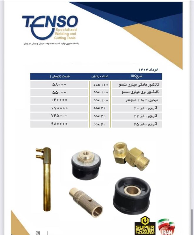 � کانکتور مادگی میلری برند TENSO 