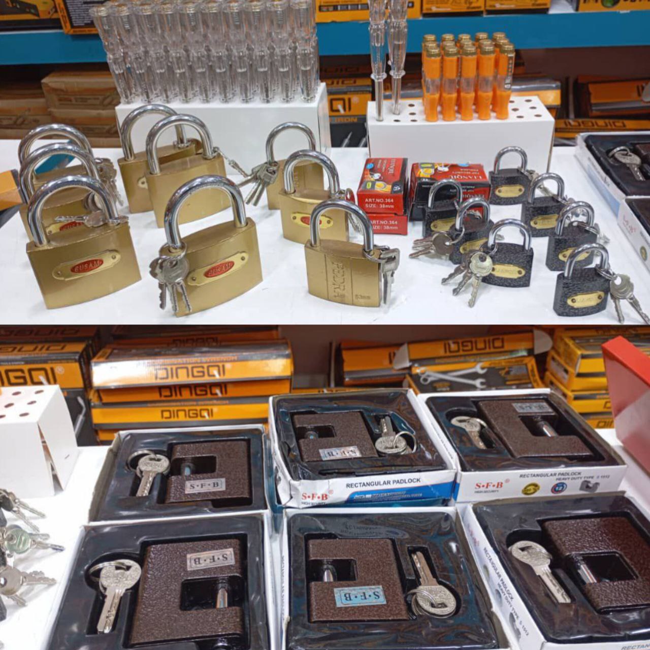  قفل آویز و کتابی در سایزهای مختلف