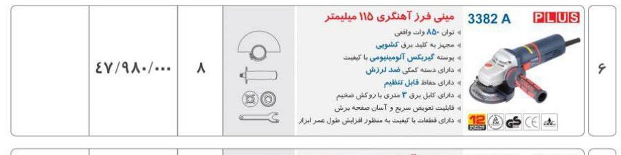 مینی فرز ۳۳۸۳توسن 
