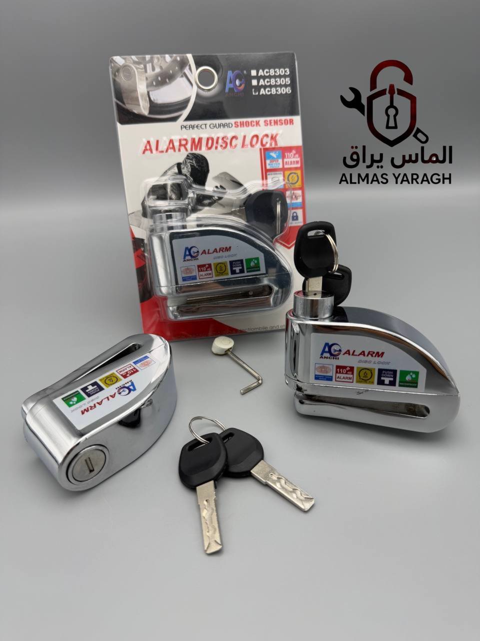  قفل دیسک آژیر دار AC کلید شیار ماری-بدنه فولادی-ضد آب ⭐ امنیت بسیار بالا ⭐ تعهد ما: موجودی دائمی اج