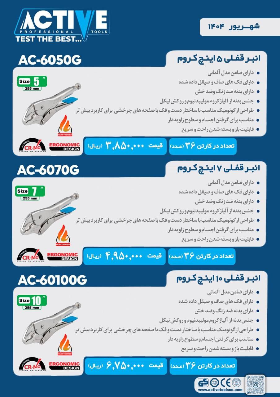 انبرقفلی های اکتیو موجود شد و آماده توزیع میباشد 
