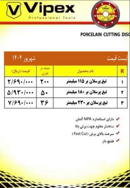 لیست پرسلان بر های ویپکس