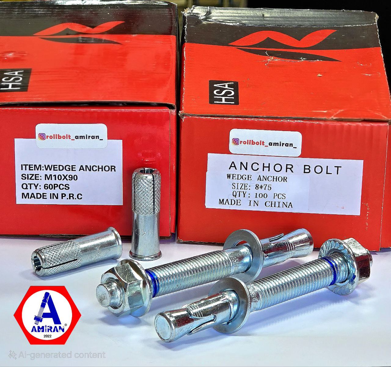 بازرگانی امیران®️ رولبولتHSA پیچ سرمته،ام دی اف