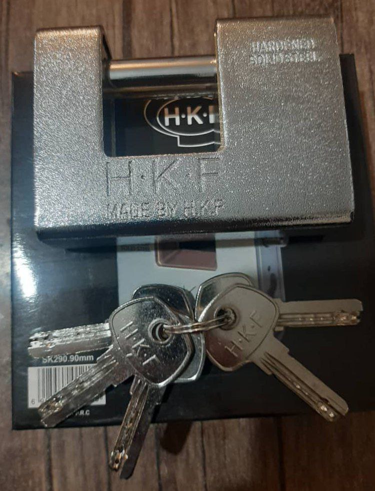 #قفل_فولادی #قفل_کتابی 🟦🟦 قفل کتابی روکشدار سایز ۹۴ پنج کلید کامپیوتری میله پرشیوضد برش تعداد در کار