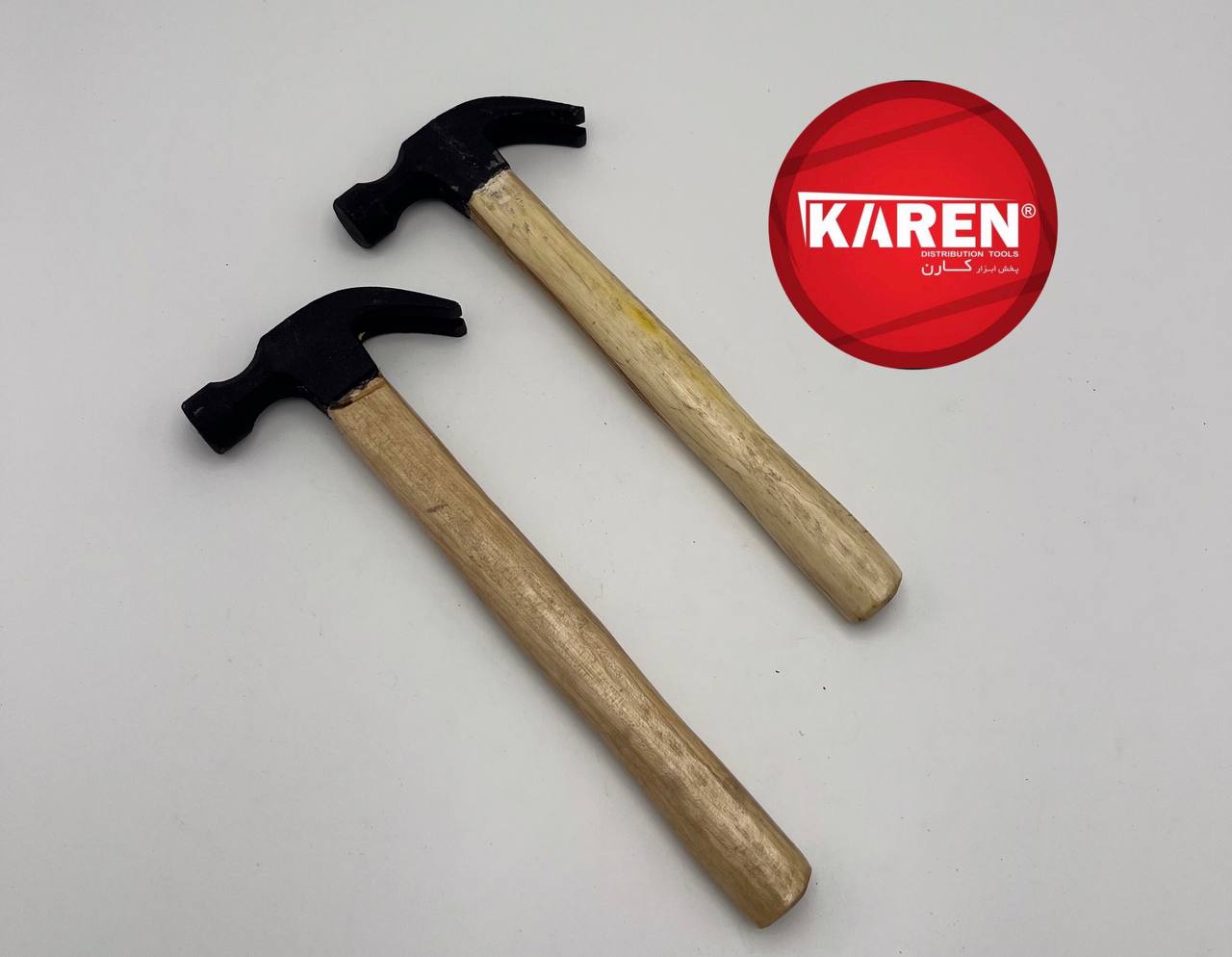 چکش دوشاخ ۵۰۰ گرمی دسته چوبی
