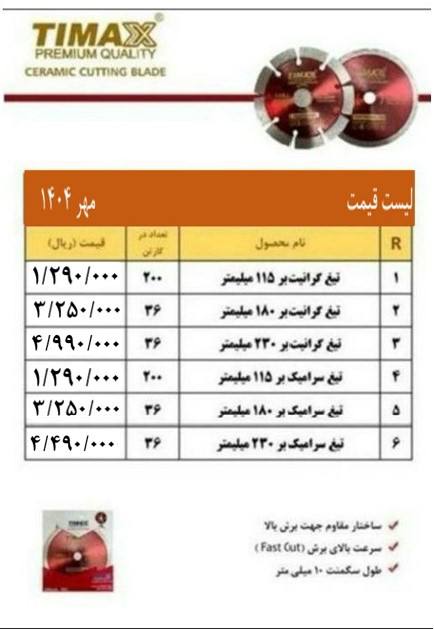 لیست گرانیت و سرامیک بر تی مکس