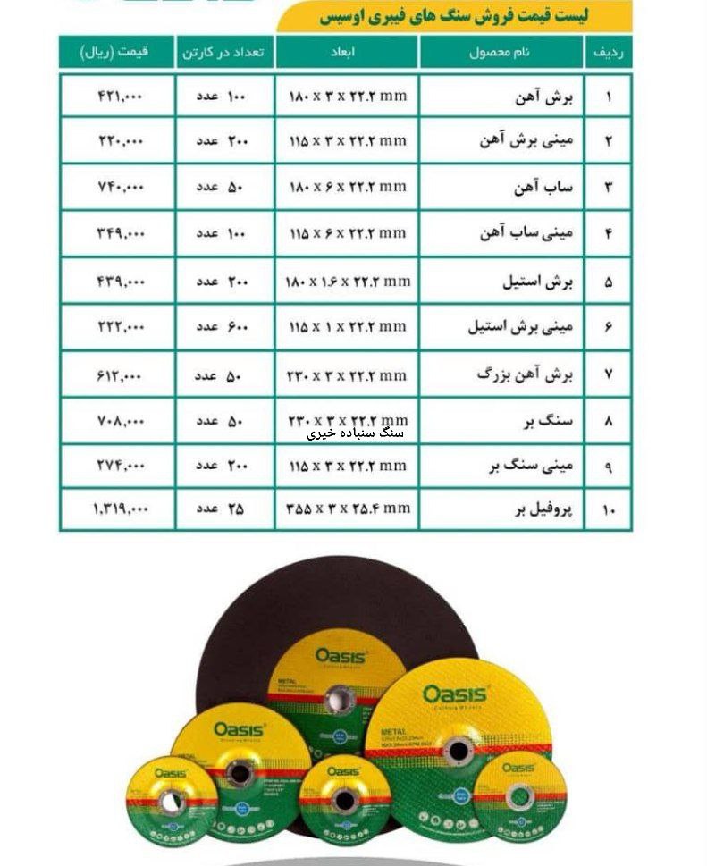 لیست قیمت جدید اوسیس
