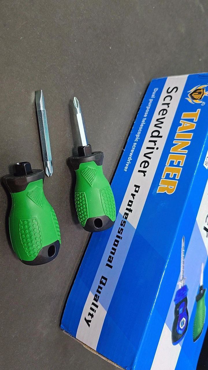پیچ گوشتی مچی دو طرفه دسته سبز